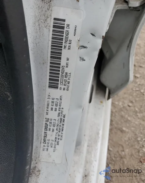 2015 Chrysler 200 C из США, поврежденный, VIN 1C3CCCCG5FN522475